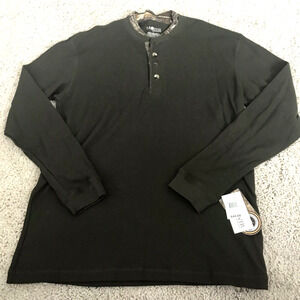 Realtree Sun River Shirt Mens Large Long Sleeve Henley Thermal Waffle NEW